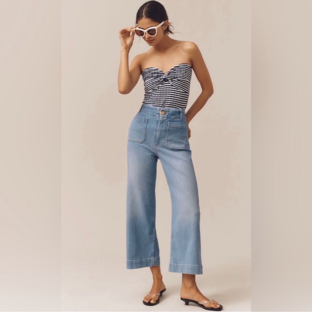 Maeve by Anthropologie The Colette Crop Wide-Leg Jeans